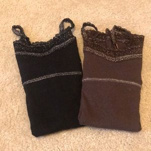 Black and Brown cami tank tops